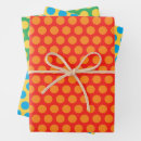 Search for orange and blue wrapping paper Retro