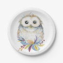 Search for owl paper plates Watercolor