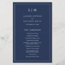 Search for navy wedding programs Simple