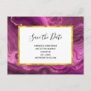 Search for purple and gold save the date postcards Agate