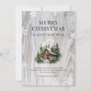 Search for snowy christmas cards Rustic