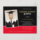 Search for red black white graduation invitations High school