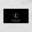 Search for barber pole business cards Simple