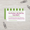 Search for parking business cards funny