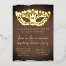 Search for rectangle murder mystery invitations Gothic