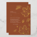 Search for fall leaves invitations burnt orange
