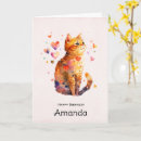 Search for cat birthday cards Watercolor