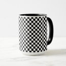 Search for black white checkered pattern mugs Checked
