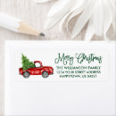 Search for christmas return address labels Red and green