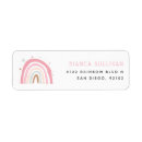 Search for rainbow return address labels Baby shower