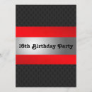 Search for boys sweet 16 invitations Black