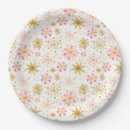 Search for pink snowflake plates Gold