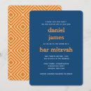 Search for boy bar bat mitzvah invitations Navy blue