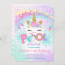 Search for swim party invitations Unicorn