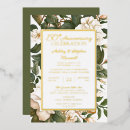 Search for wedding anniversary invitations Real gold foil