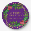Search for purple christmas plates Holly