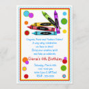 Search for crayon birthday invitations Children