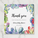 Search for succulent baby shower favor tags Watercolor