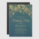 Search for magnetic birthday invitations Gold