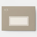 Search for taupe envelopes Initials