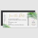 Search for palm leaves save the dates Destination