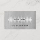 Search for sound engineer business cards Minimalist
