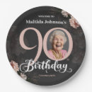 Search for 90th birthday plates Floral