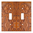 Search for leather light switch covers Old west