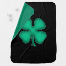 Search for irish baby blankets Four leaf clover
