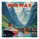 Search for norway travel posters Illustration