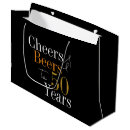 Search for 50th birthday gift bags Black and gold