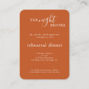 Search for rehearsal dinner enclosure cards The night before