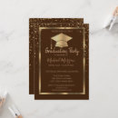 Search for brown and gold graduation invitations For her