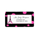 Search for paris france return address labels Pink
