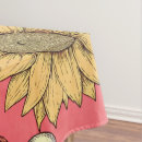 Search for the sunflower tablecloths Vintage