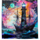 Search for lighthouse shower curtains Moon