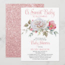 Search for drive through baby shower invitations Watercolor floral