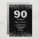 Search for platinum birthday invitations Black