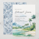 Search for palm tree rehearsal dinner invitations Elegant