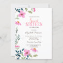 Search for garden sweet 16 invitations Girly