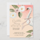 Search for swan 1st birthday invitations Rose