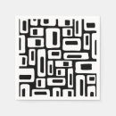 Search for black and white abstract napkins Mid century modern