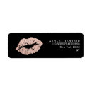 Search for rose gold return address labels Typography