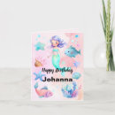 Search for mermaid birthday cards Under the sea