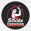 Search for stroke awareness stickers Red