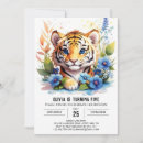 Search for big cat birthday invitations Watercolor