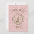 Search for passport birthday invitations Pink