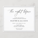 Search for the night before invitations Black and white