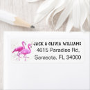 Search for flamingo return address labels Tropical