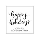 Search for happy holidays rubber stamps Typography